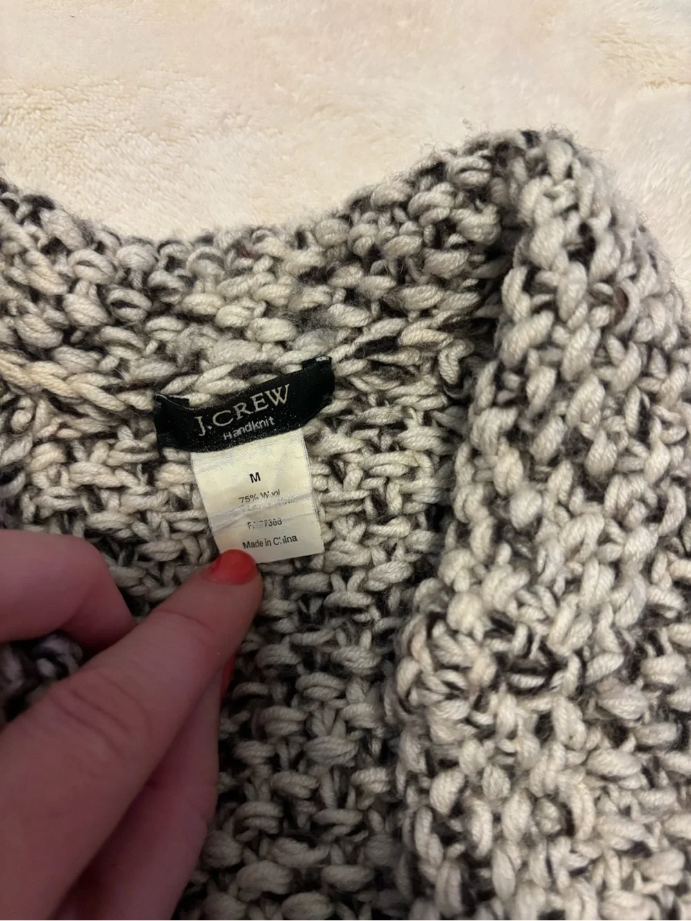JCrew hand knit heavy knit sweater medium